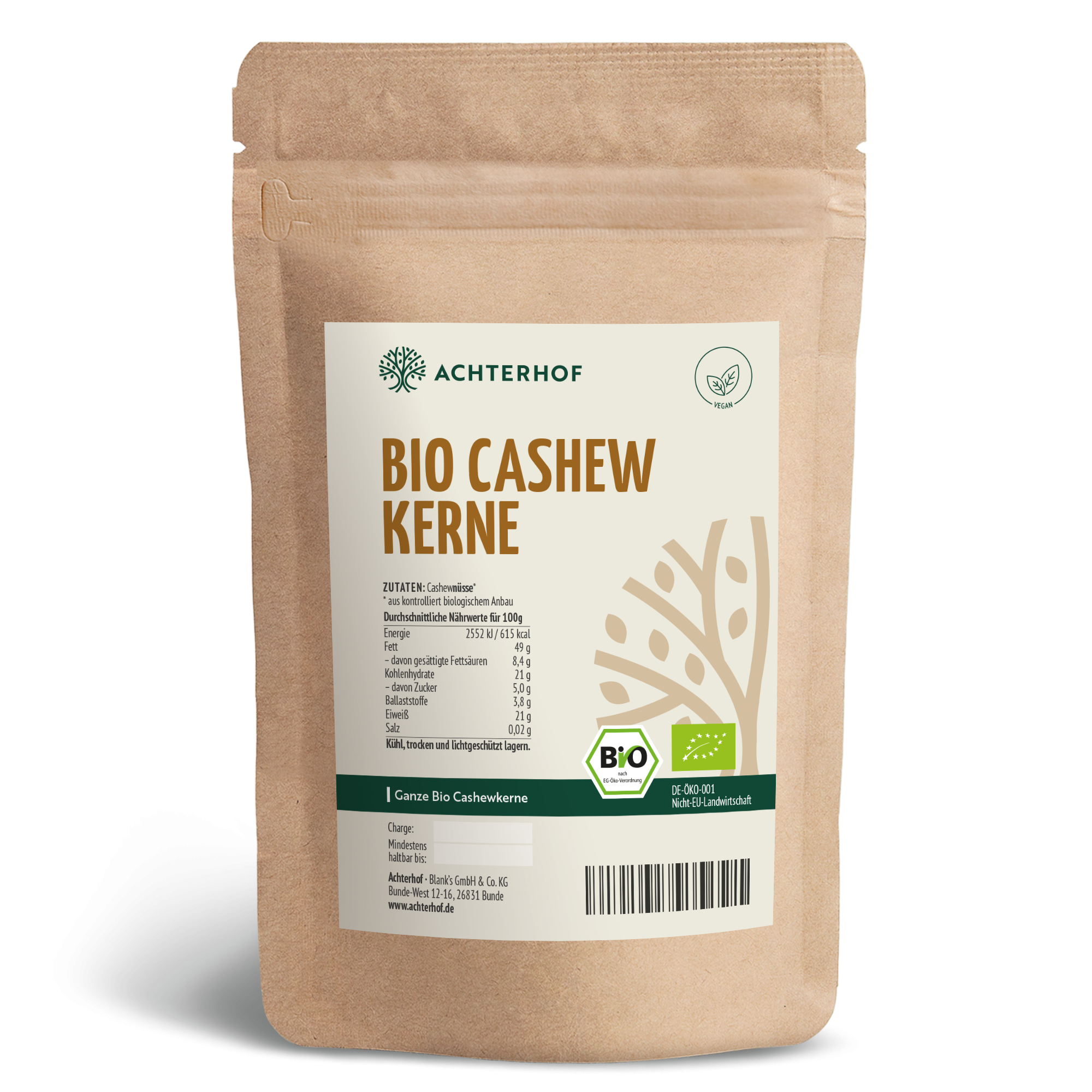 Bio Cashewkerne ganz (250g)