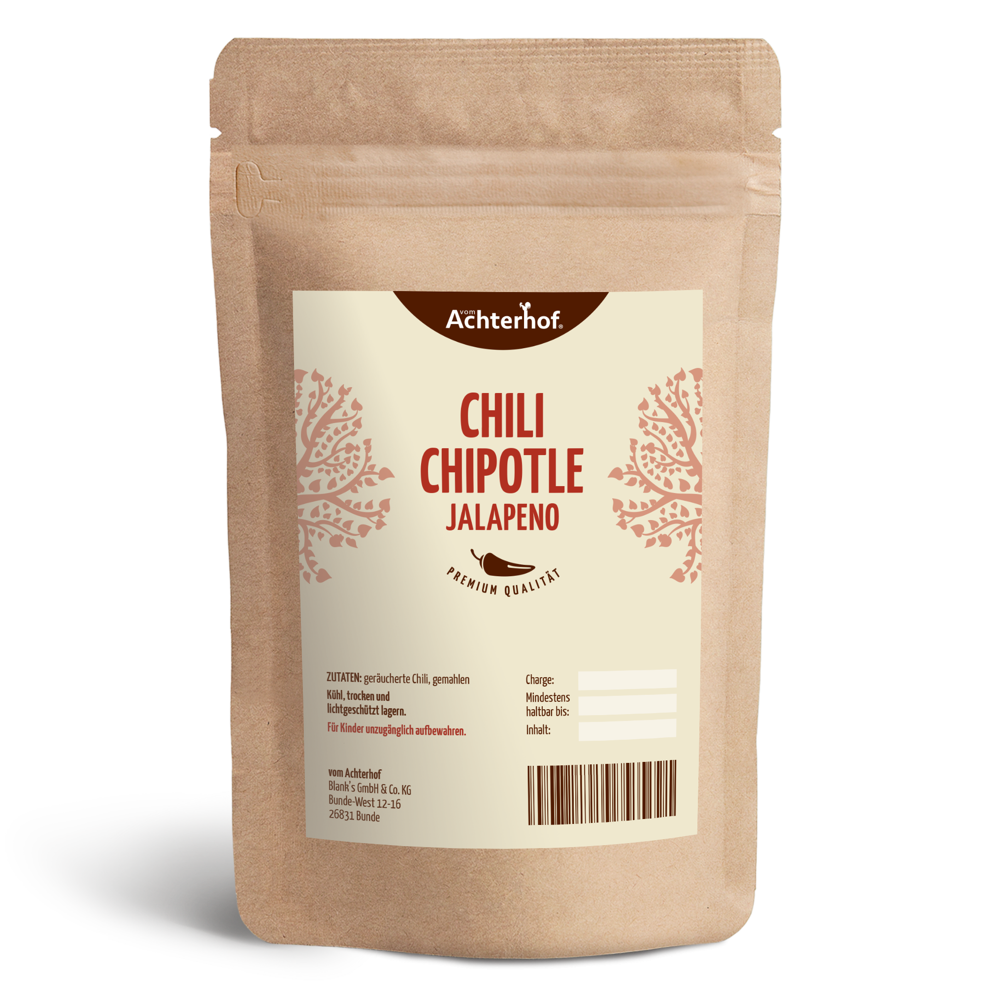 Chili Chipotle Jalapeno gemahlen (250g)