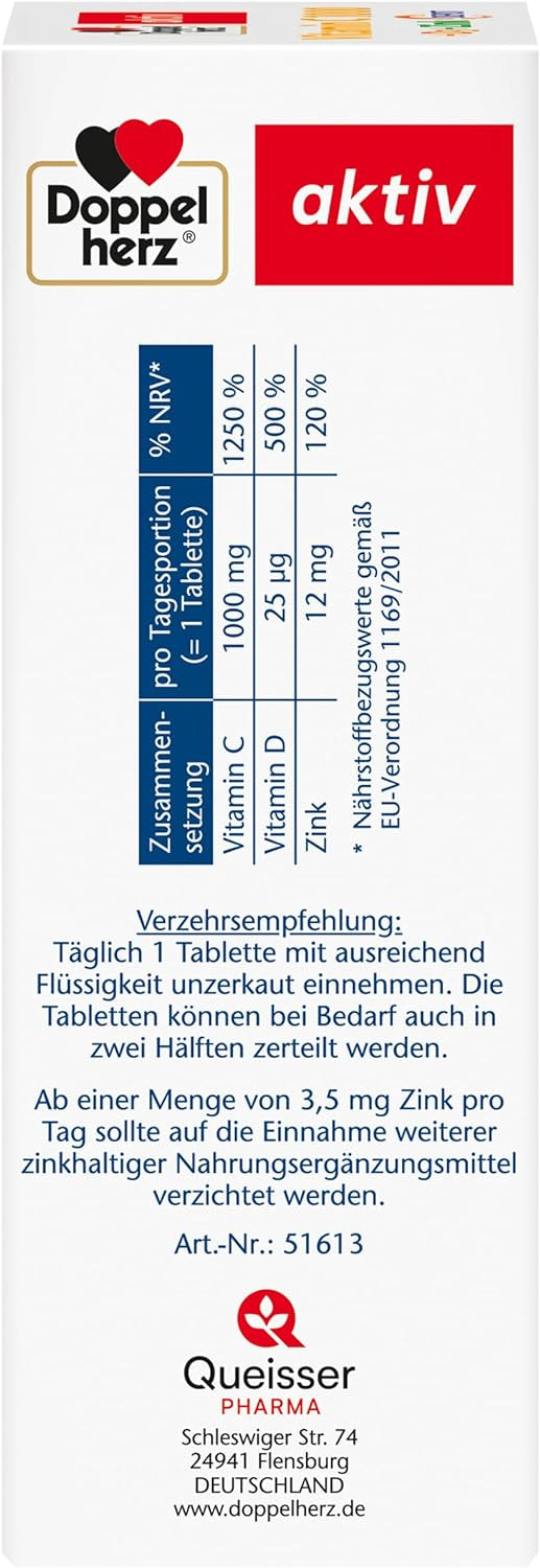 Vitamin C 1000 + D3 + Zink Depot (100 Depot-Tabletten)