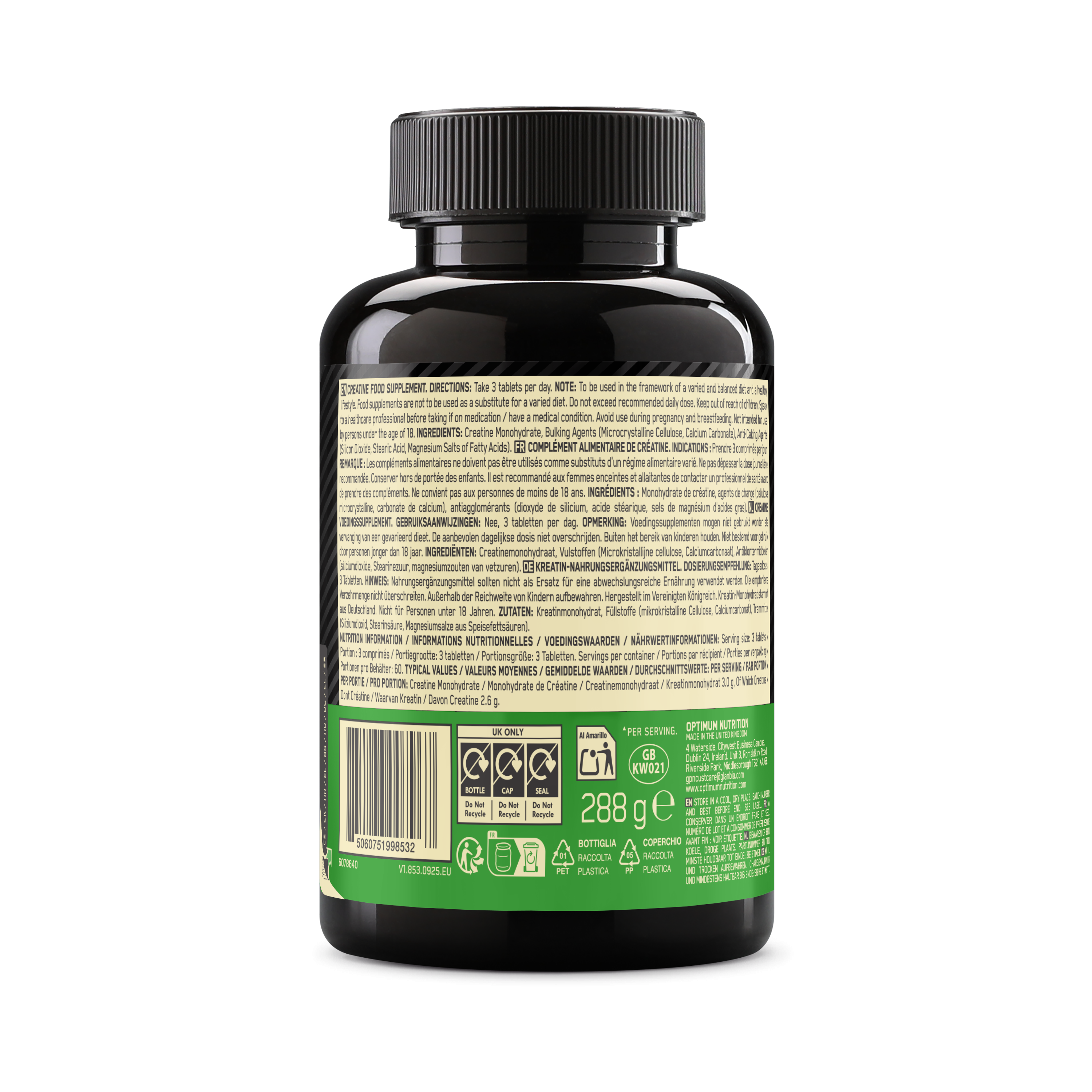 Creatine Monohydrate (180 Tabletten)
