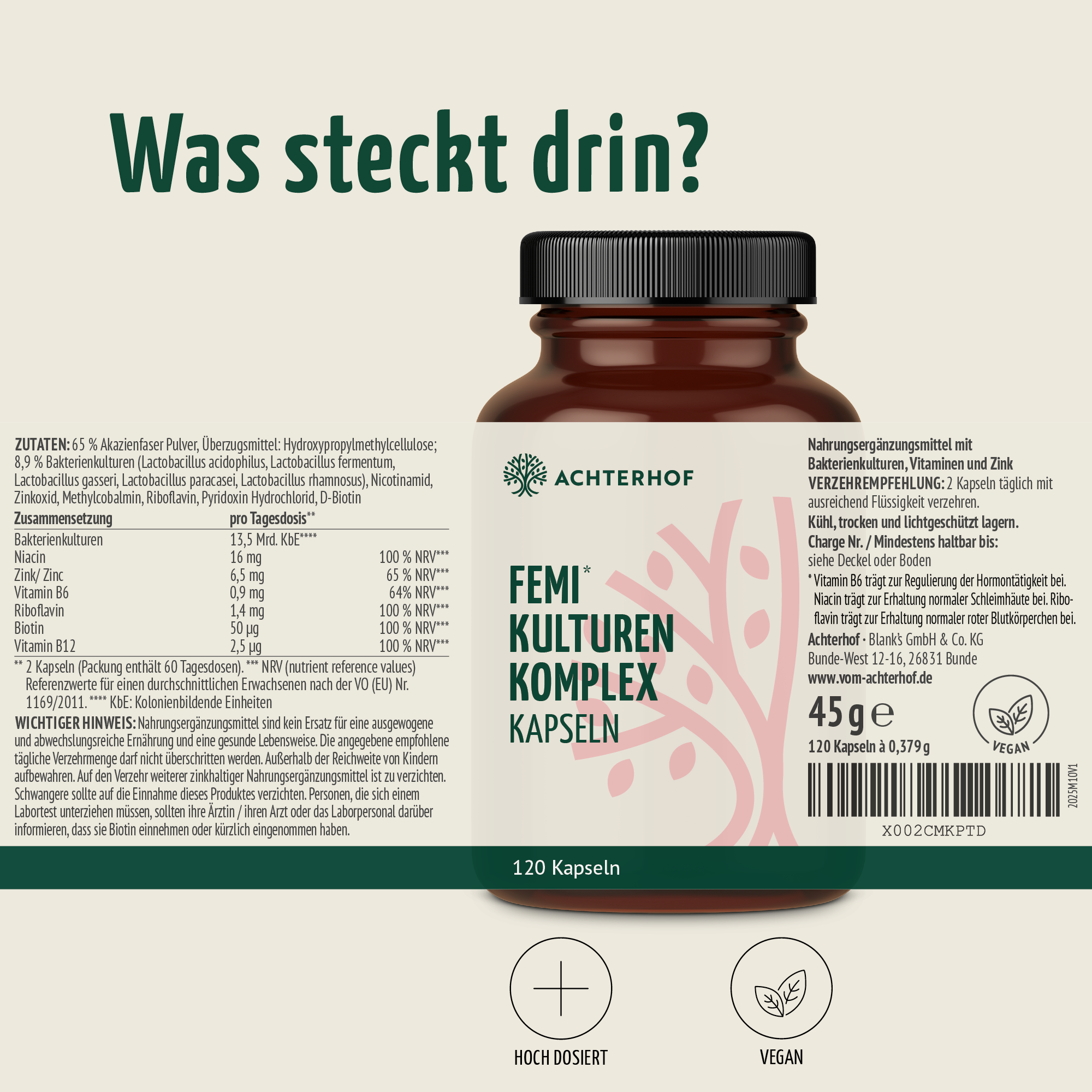 Femi Kulturen Komplex Kapseln (120 Kapseln)