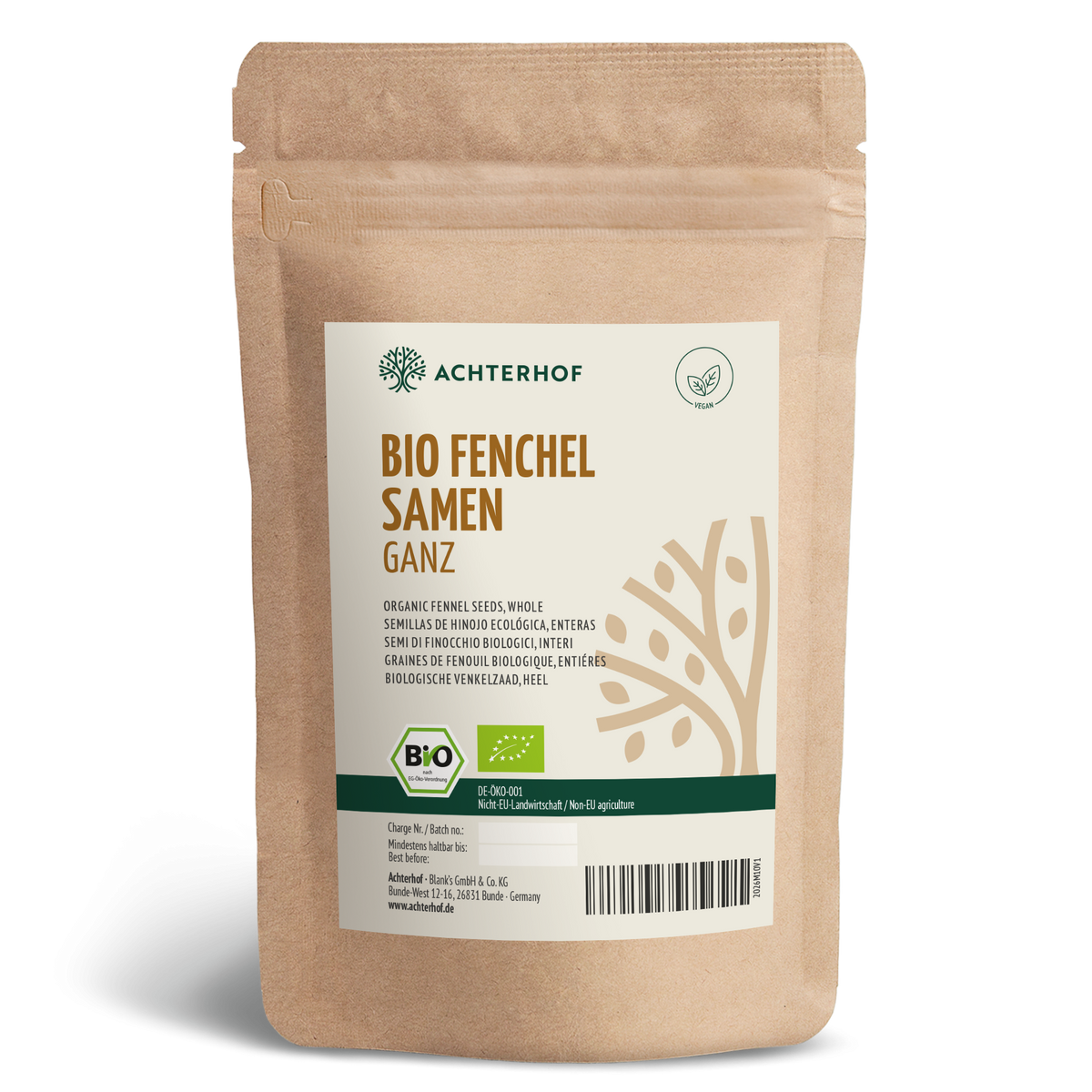 Fenchelsamen ganz Bio (500g)