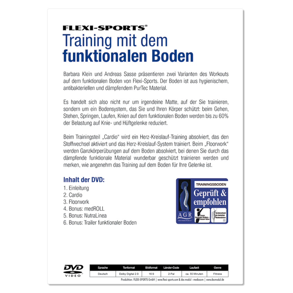 Functional Training Bodenmatte Grün + Übungs-DVD "Training mit dem Funktionalem Boden"