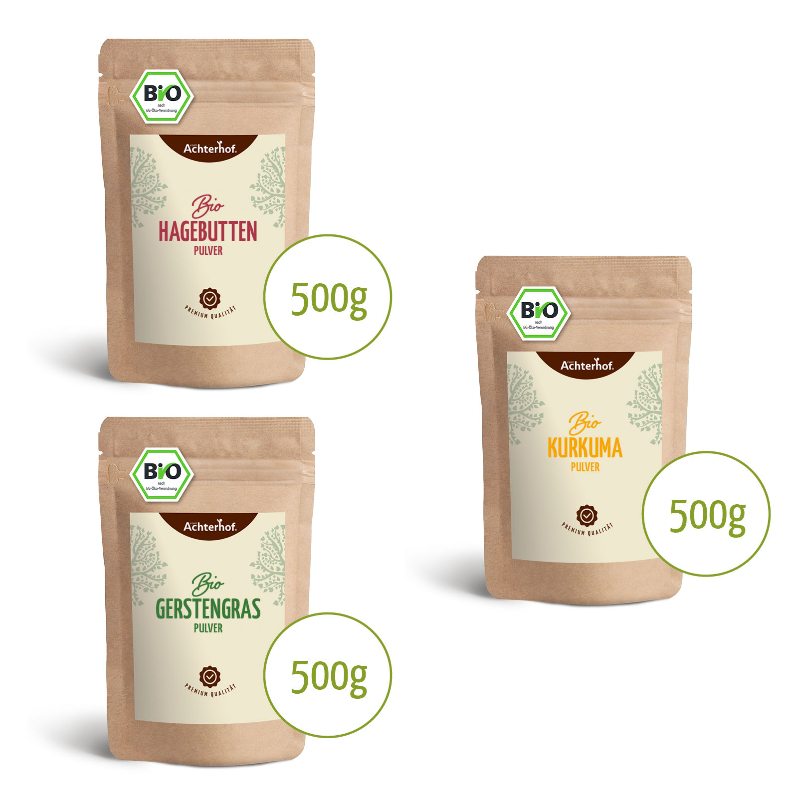 Goldene Milch Mischung 3er Bio Set