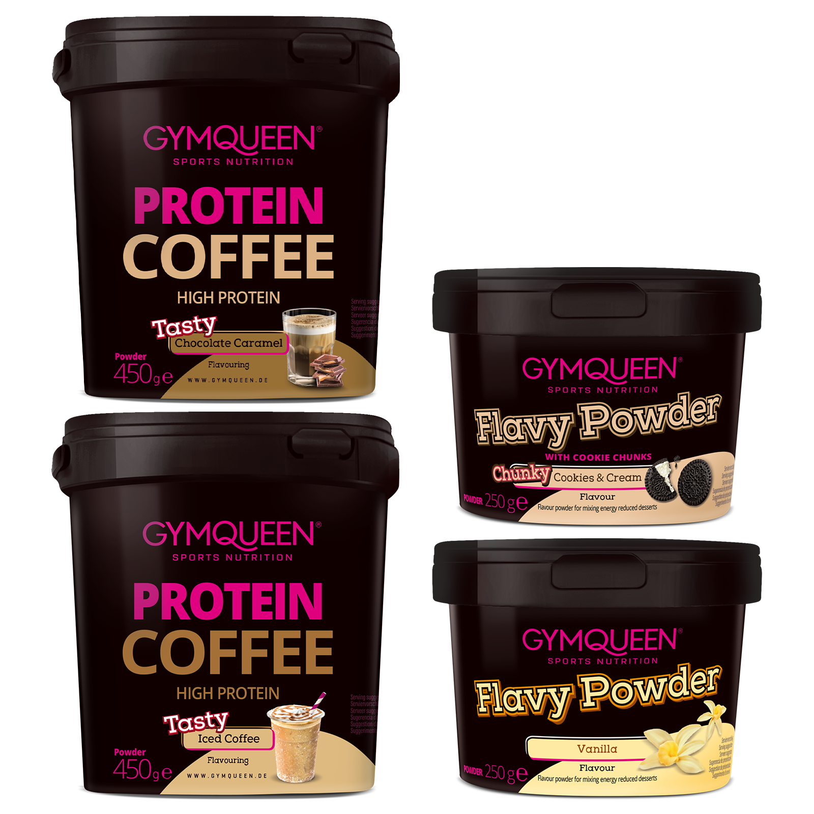 Protein Coffee 2er Pack + 2x Flavy Powder