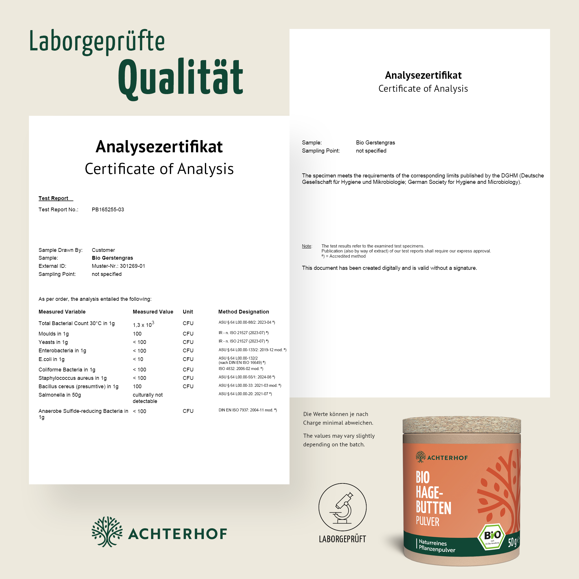 Bio Hagebutten Pulver (50g)