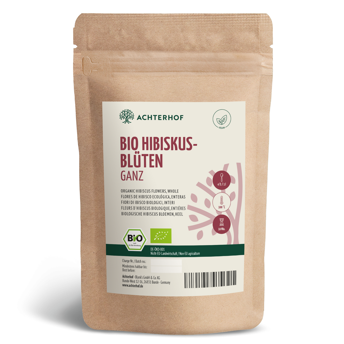 Bio Hibiskusblüten ganz (1000g)