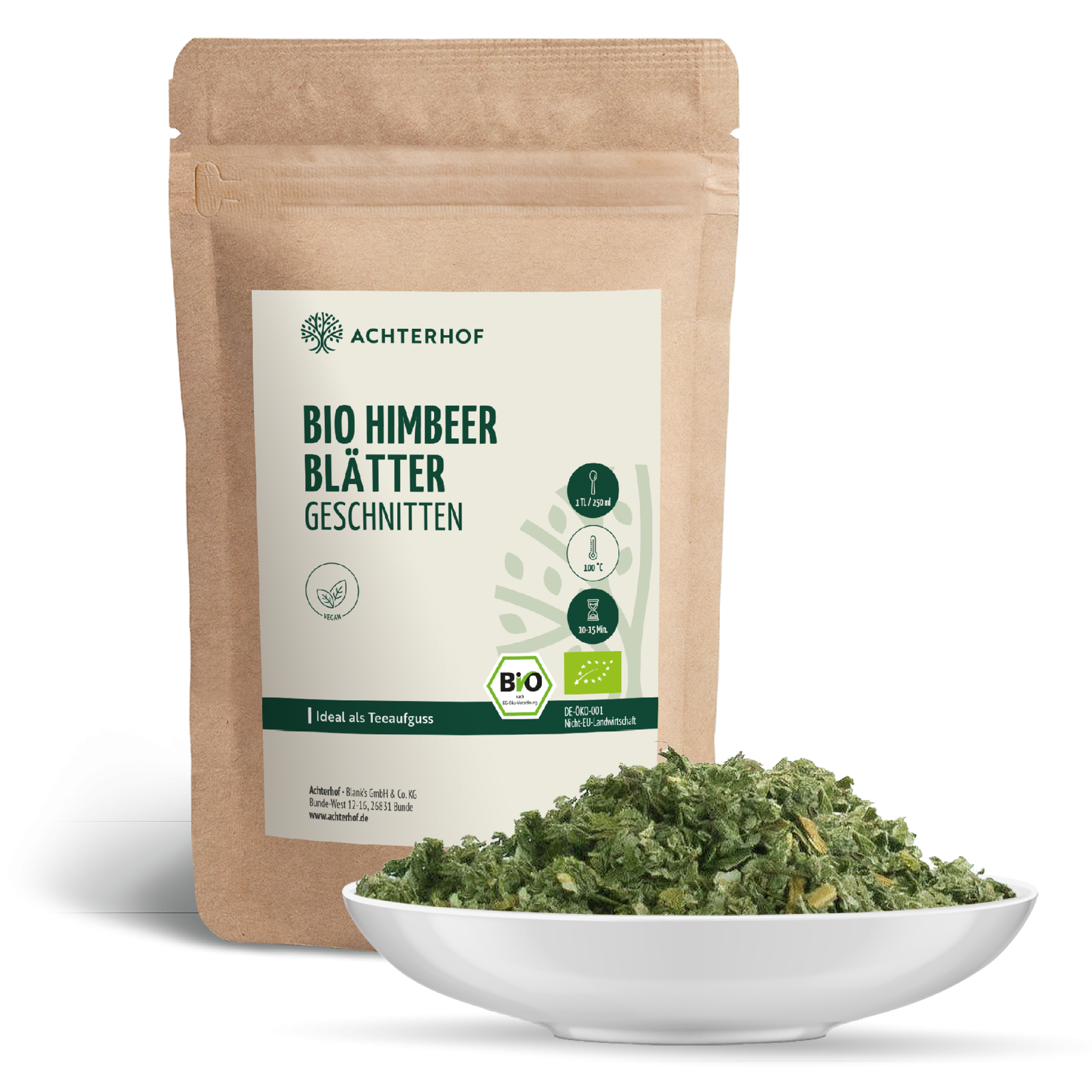Himbeerblätter geschnitten Bio (500g)