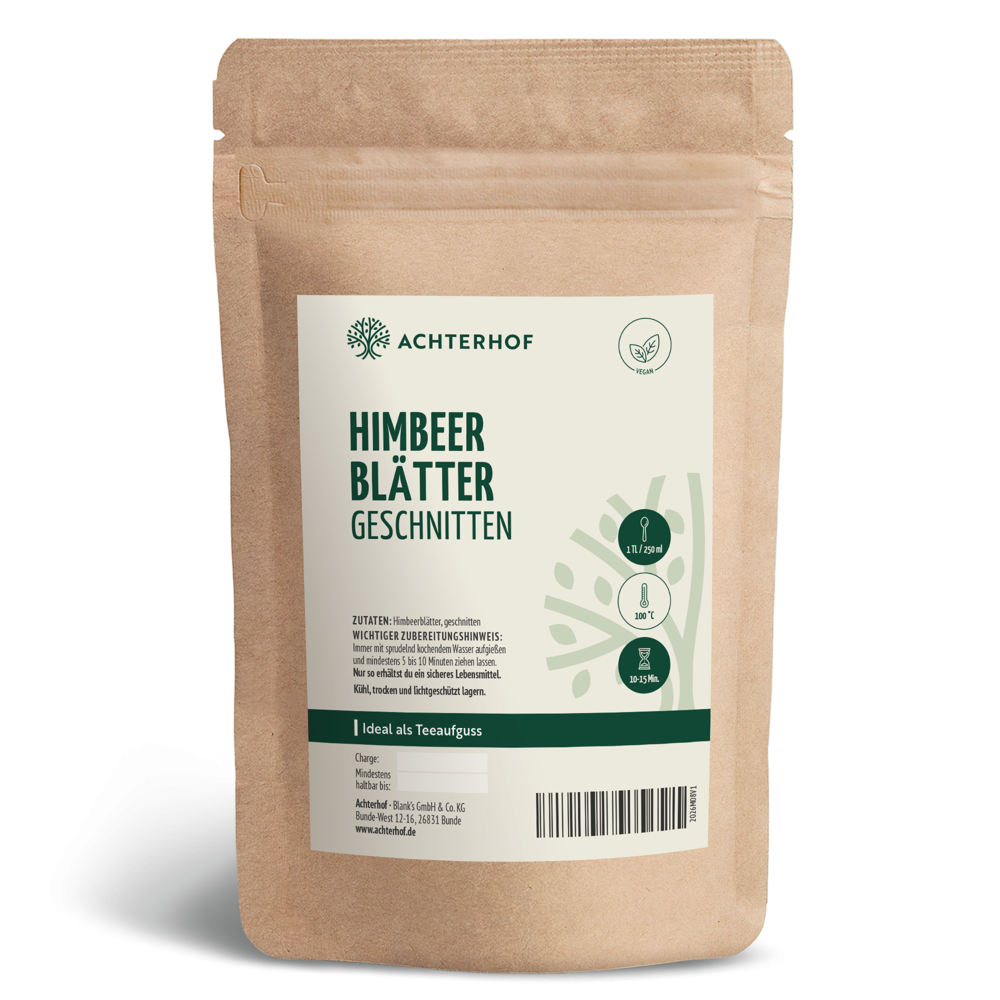 Himbeerblätter geschnitten (500g)