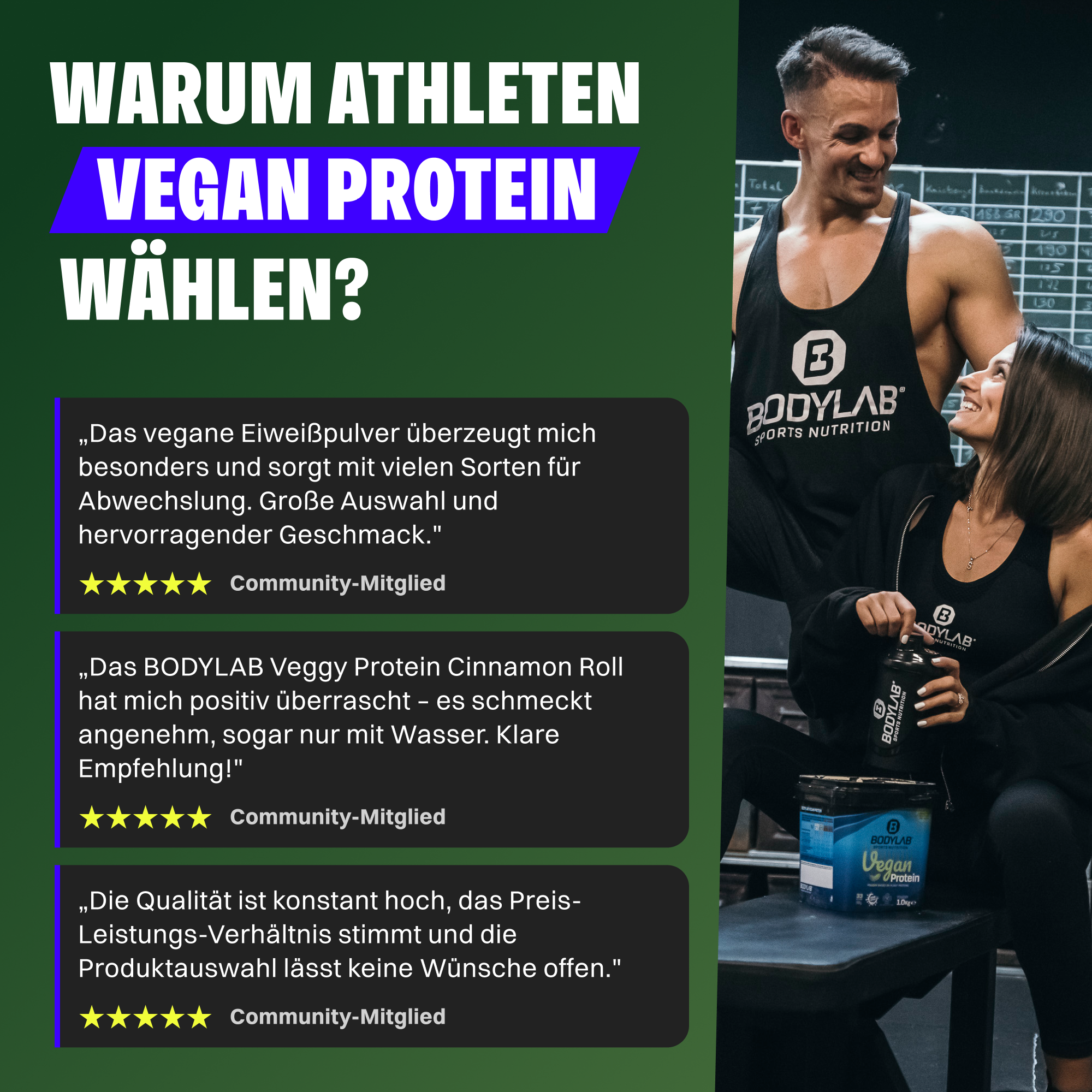 3 x Vegan Protein (1000g)