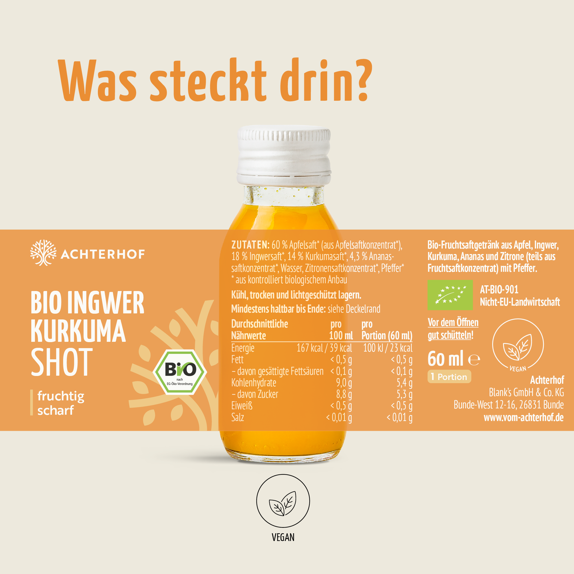 Bio Ingwer Kurkuma Shot (7 x 60ml)