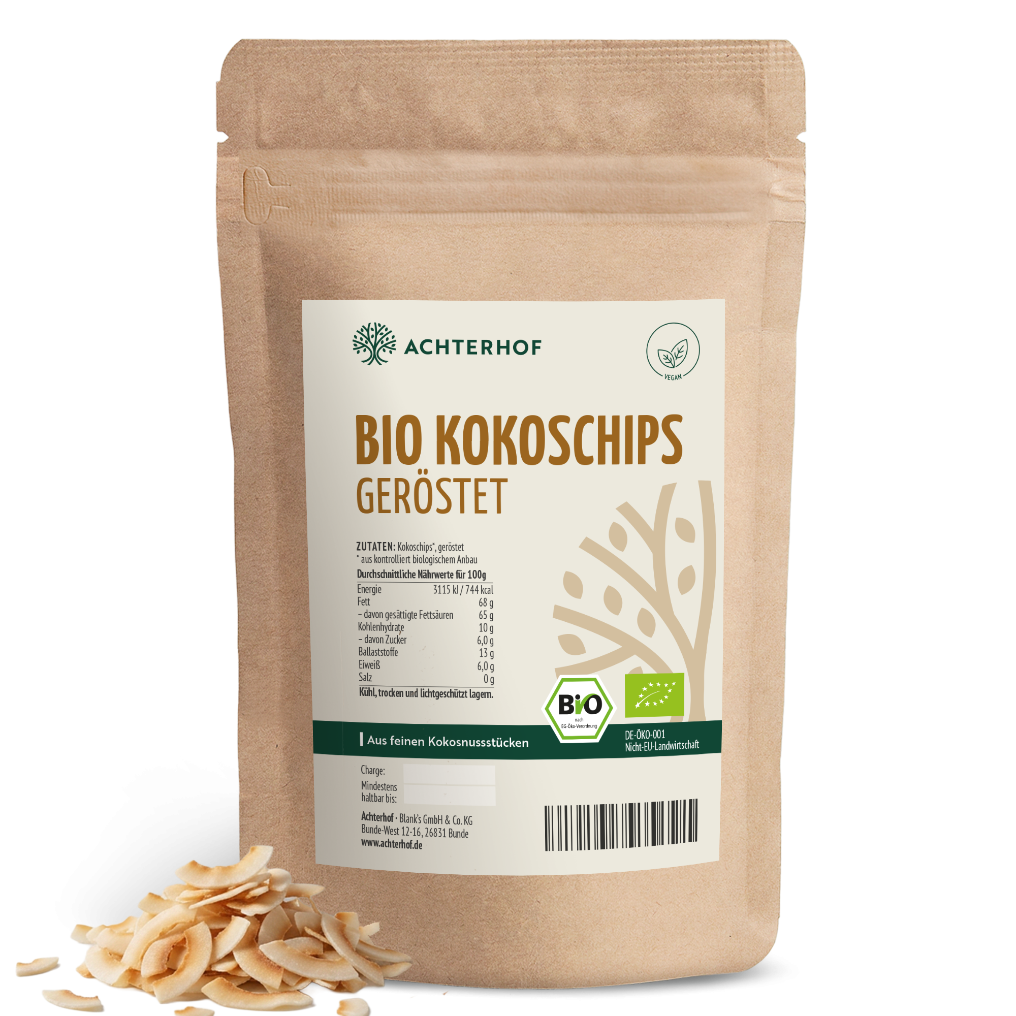 Bio Kokoschips geröstet (500g)