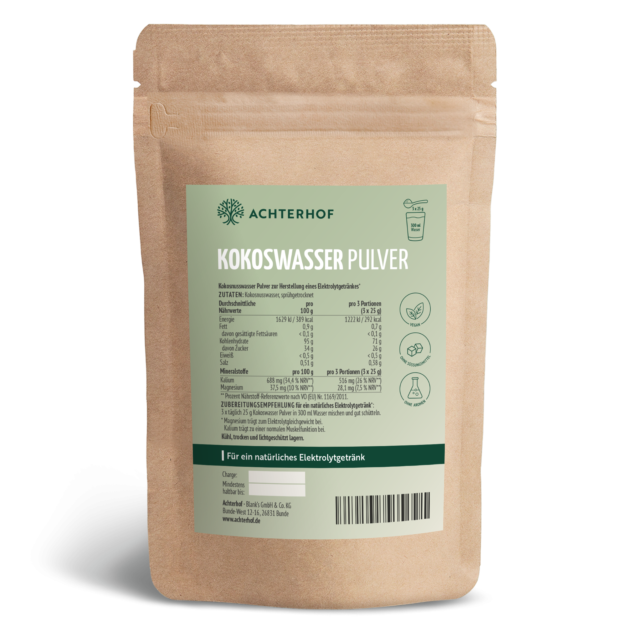 Kokoswasser Pulver (1000g)