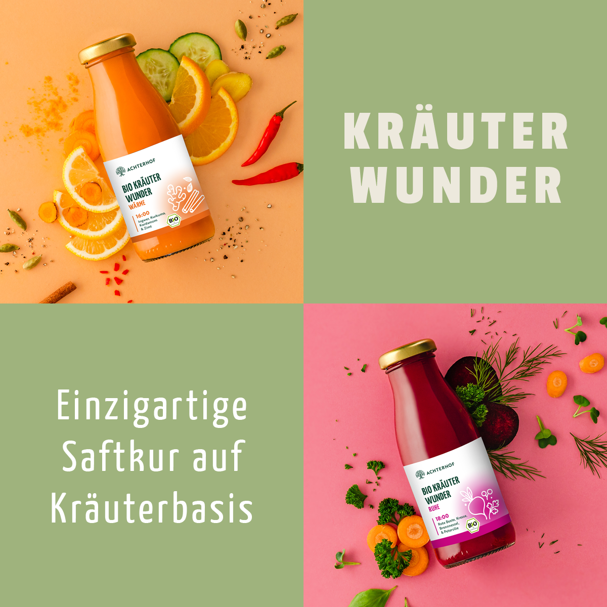 Kräuterwunder Bio Fastenkur 3 Tage (18 Flaschen)