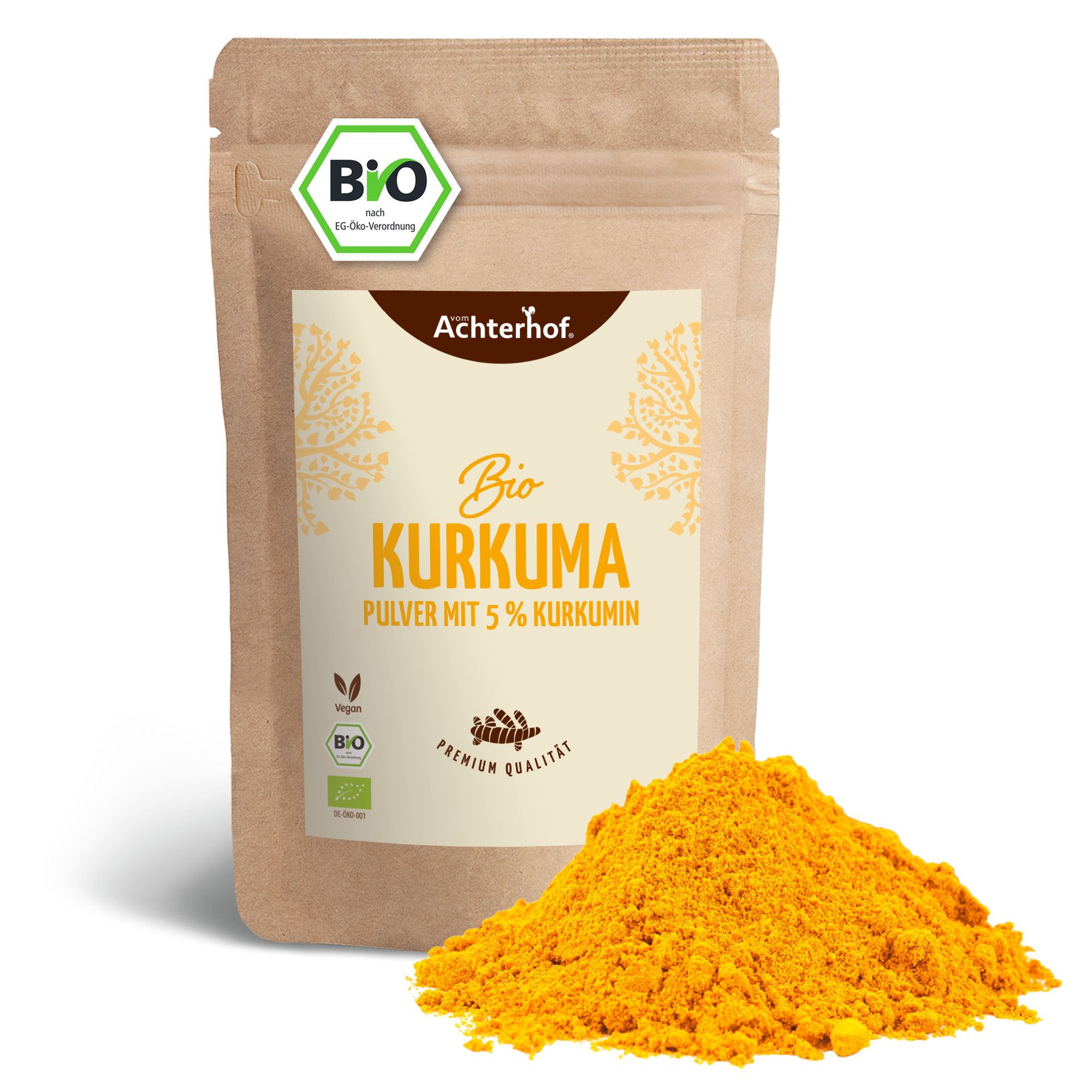 Bio Kurkuma Pulver 5% Curcumin (500g)