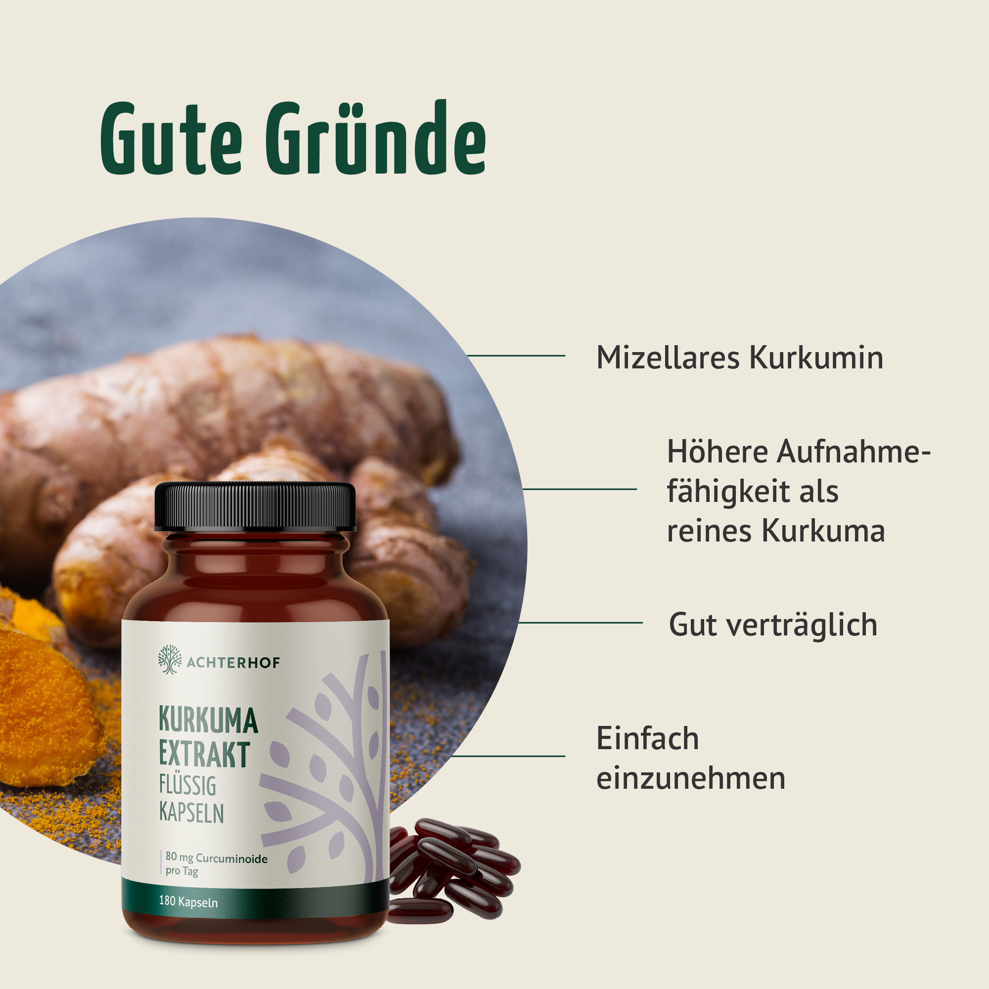 Kurkuma Extrakt Flüssig Kapseln (180 Kapseln)