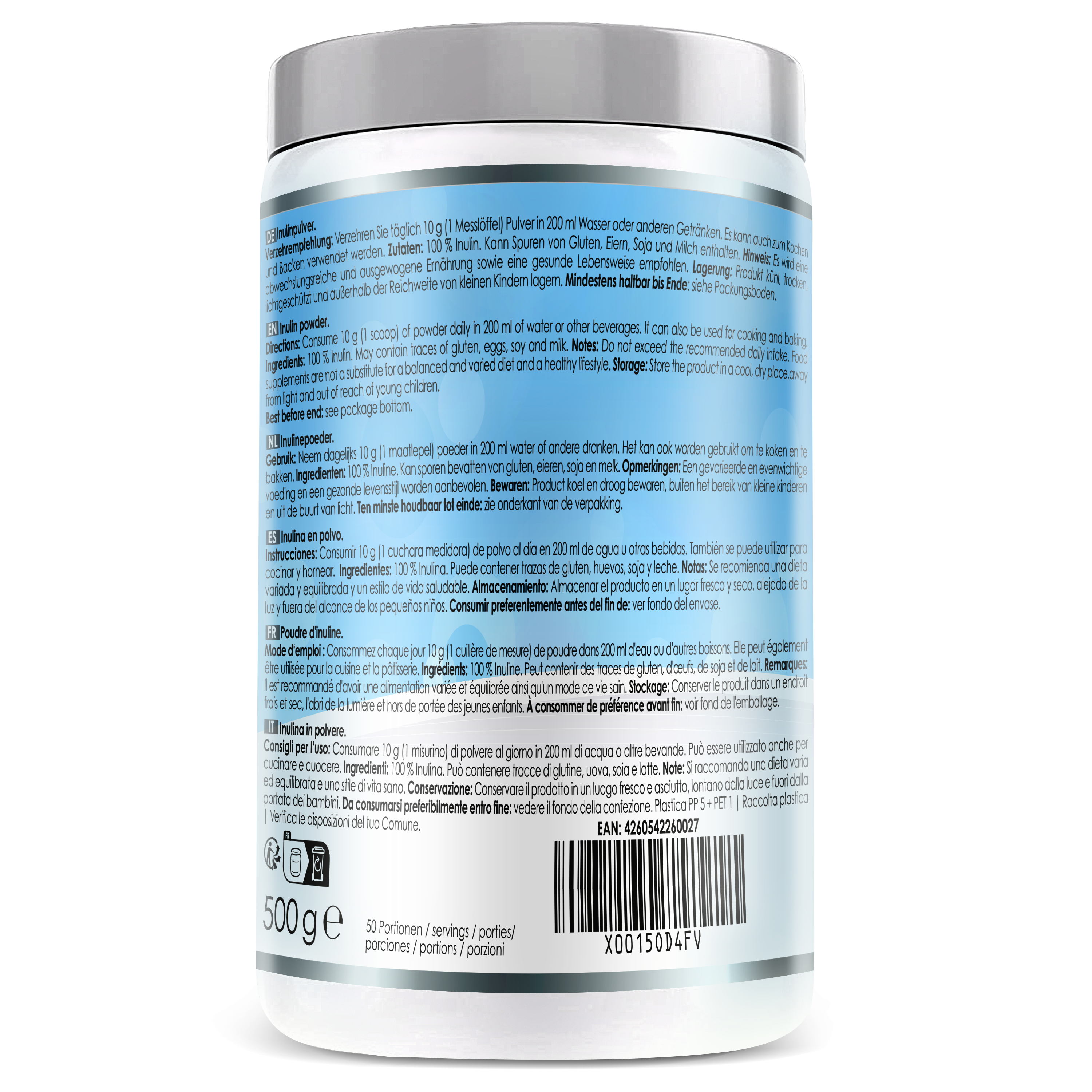 Doppelpack: Inulinpulver (2x500g)