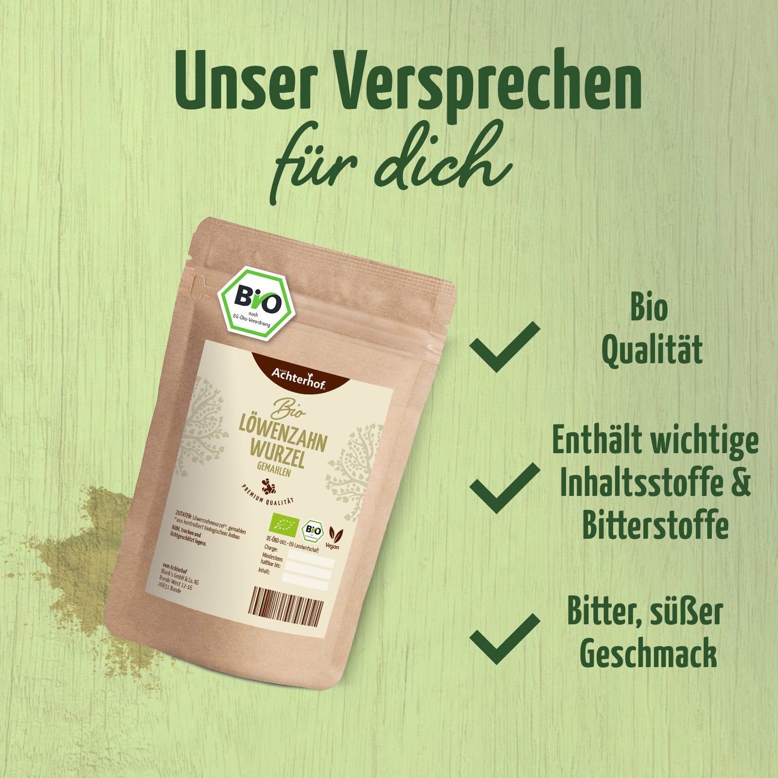 Löwenzahnwurzel Pulver Bio (100g)