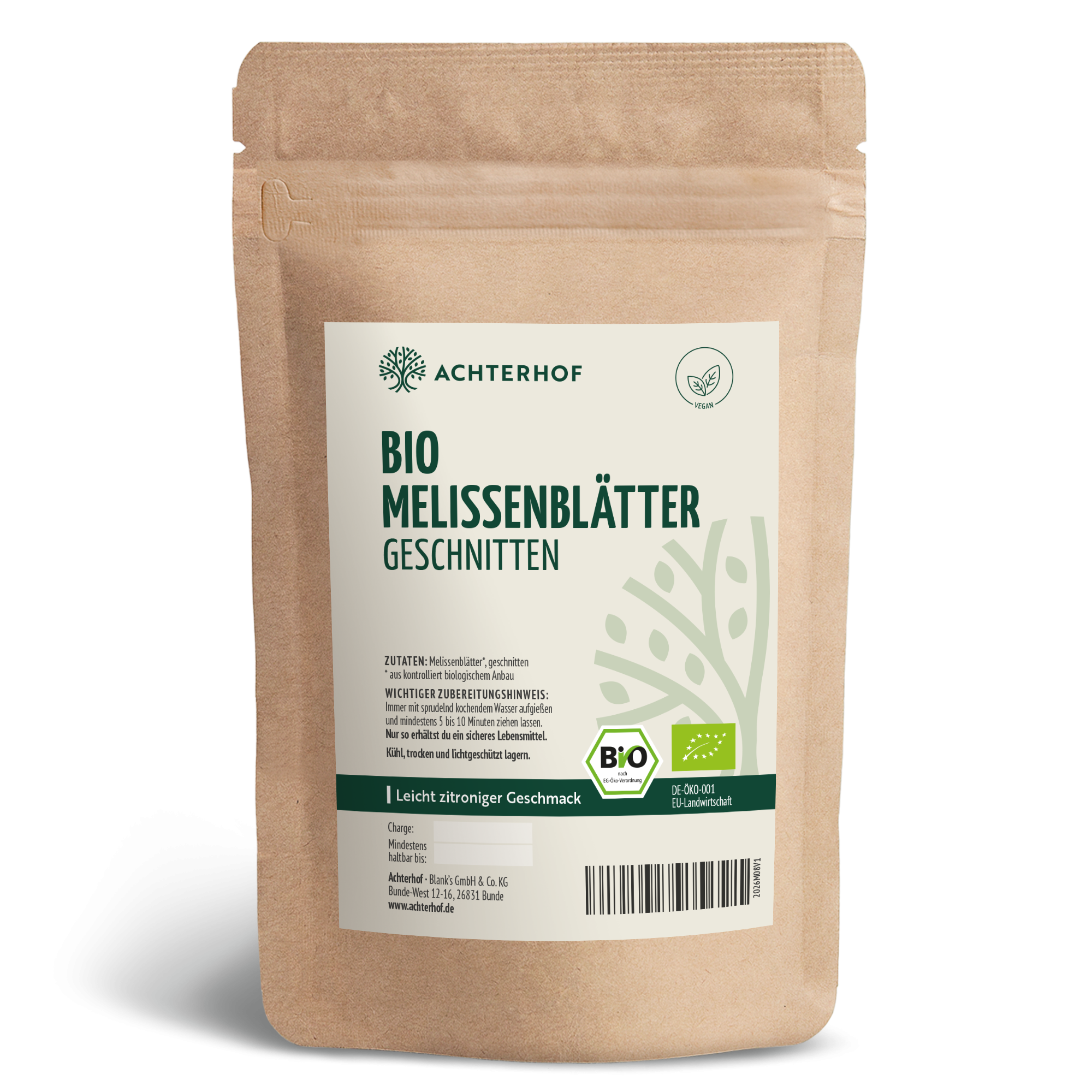 Melissenblätter geschnitten Bio (500g)