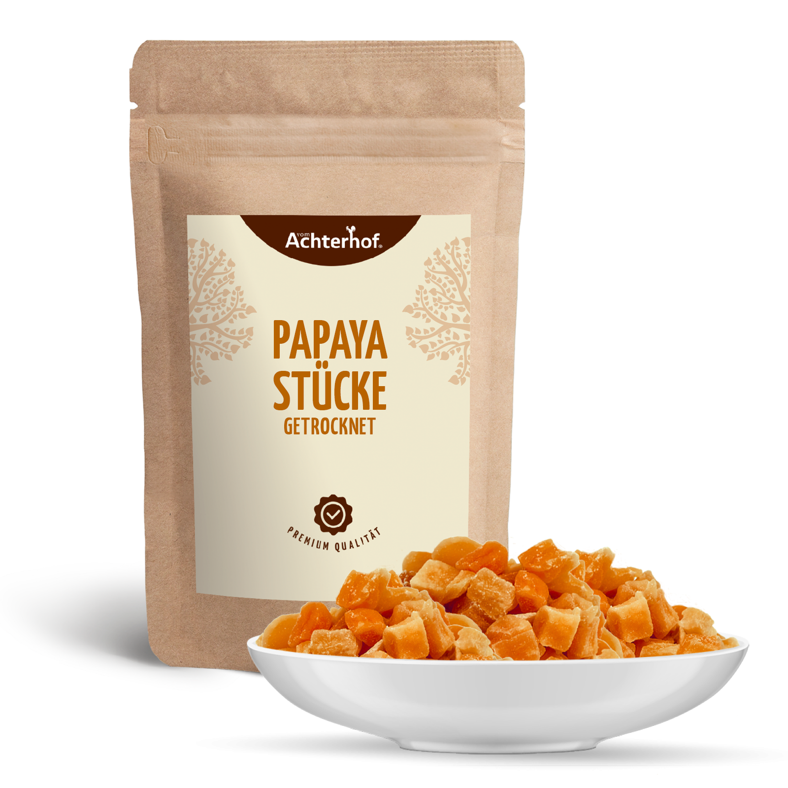 Papayastücke getrocknet & gezuckert (500g)