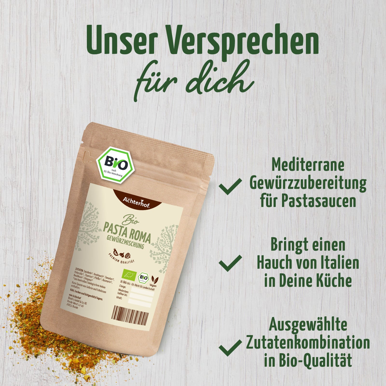 Pasta Roma Gewürzzubereitung Bio (100g)