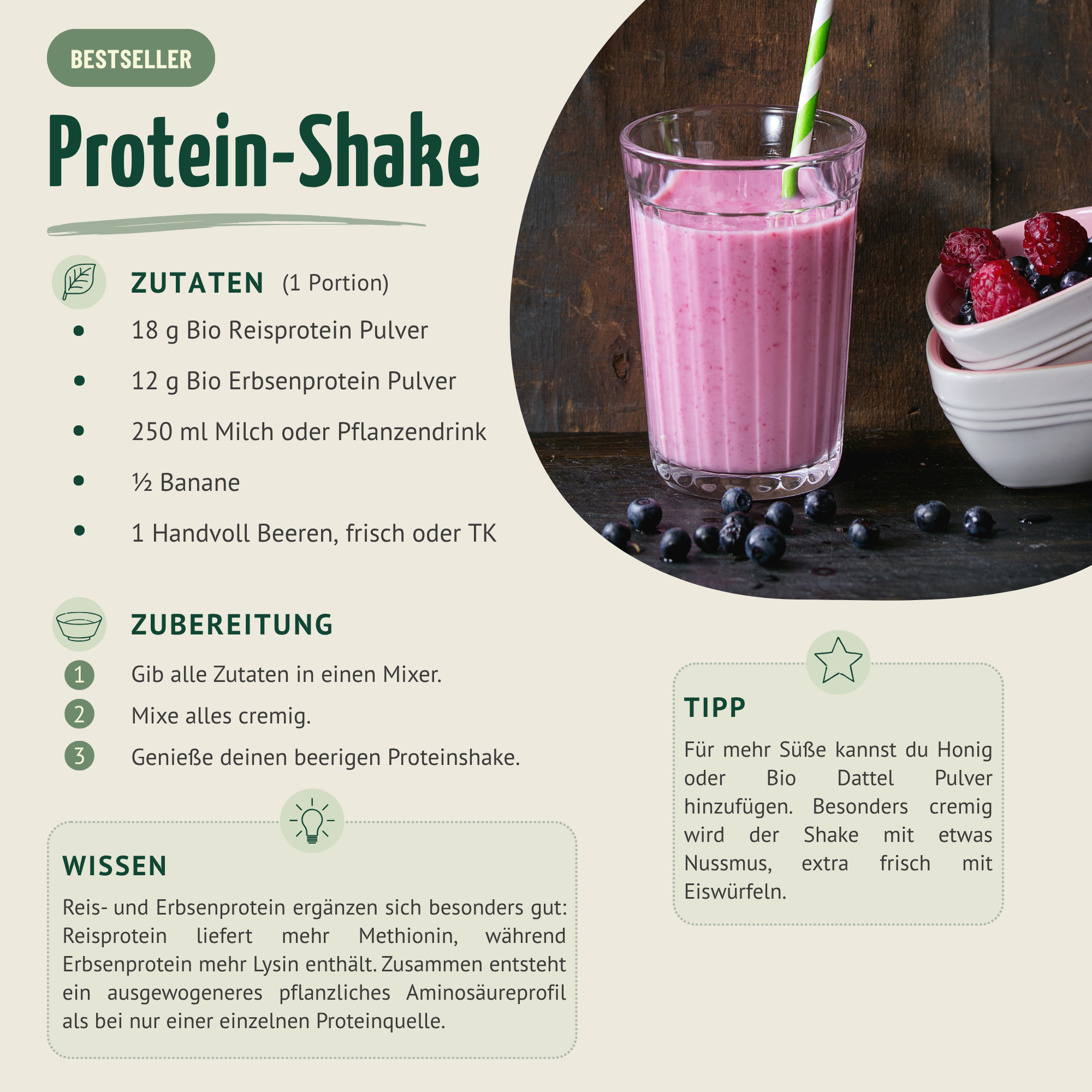 Bio Reisprotein Pulver (500g)