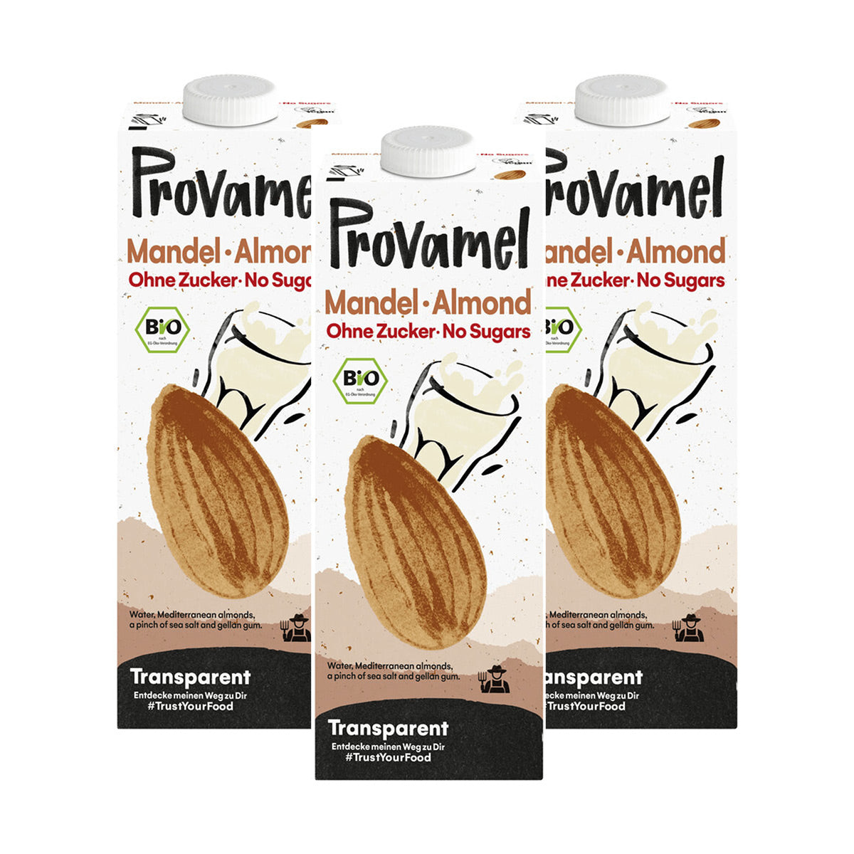 3x Mandeldrink Natural bio (1000ml)