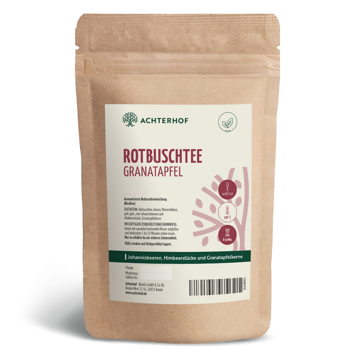 Rotbuschtee Granatapfel (100g)