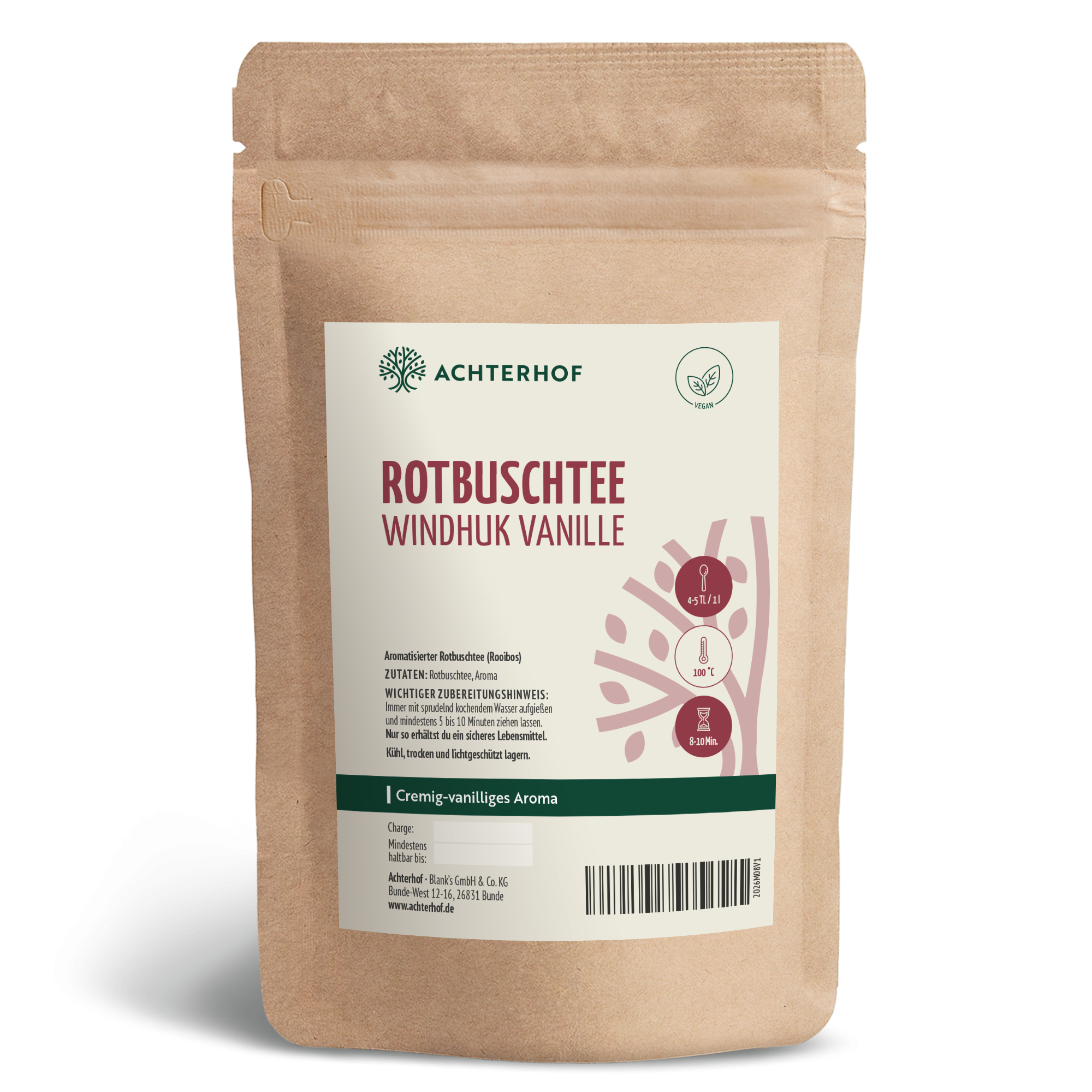 Rotbuschtee Windhuk Vanille (100g)