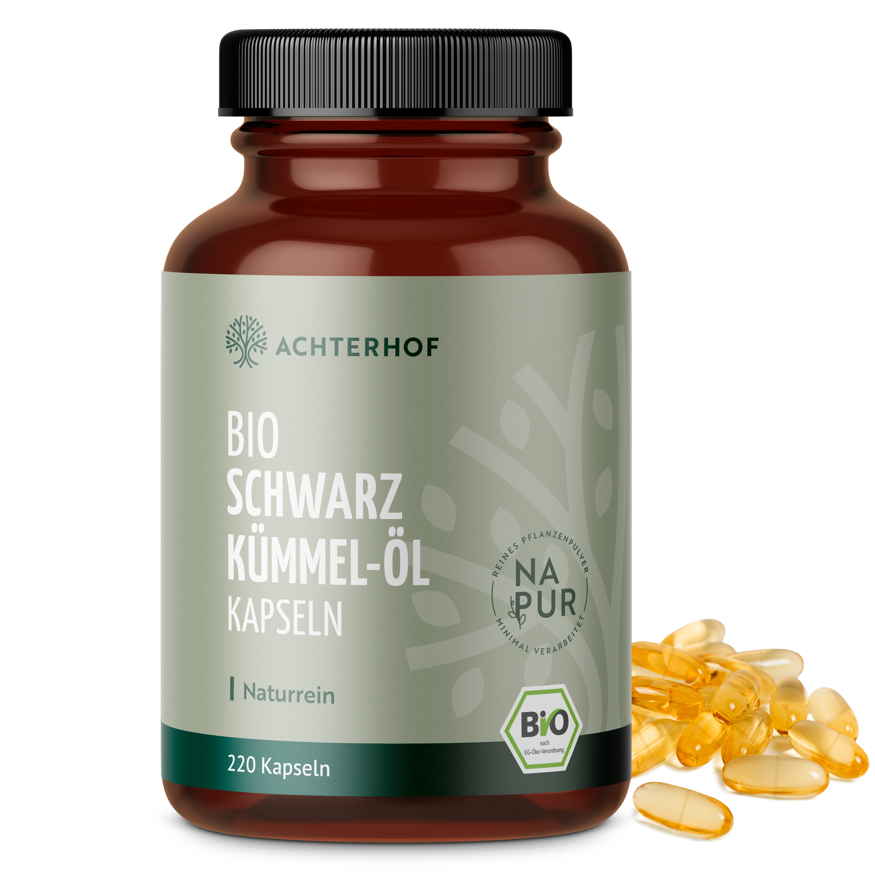 Bio Schwarzkümmel-Öl Kapseln (220 Kapseln)