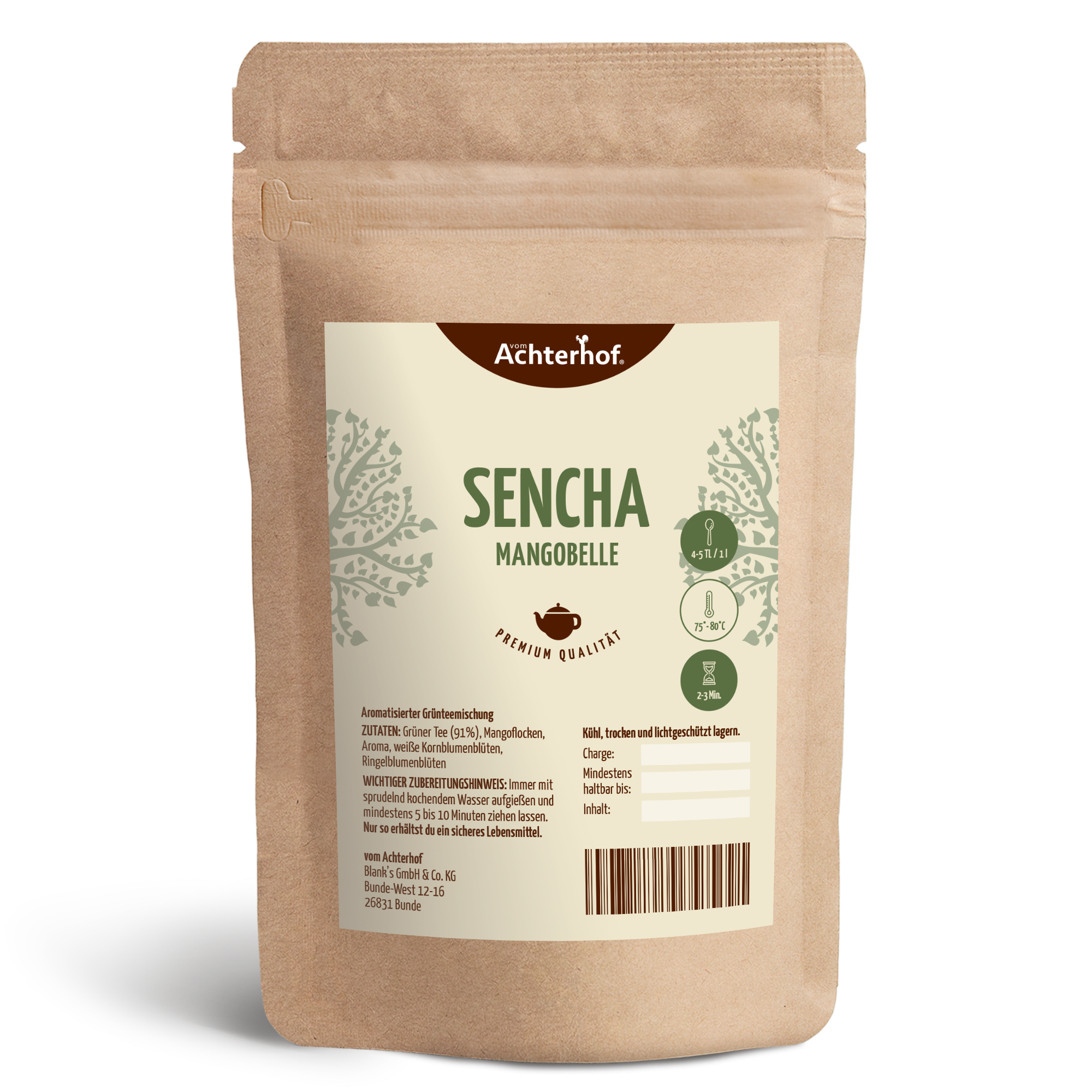 Grüner Tee Sencha Mangobelle (250g)