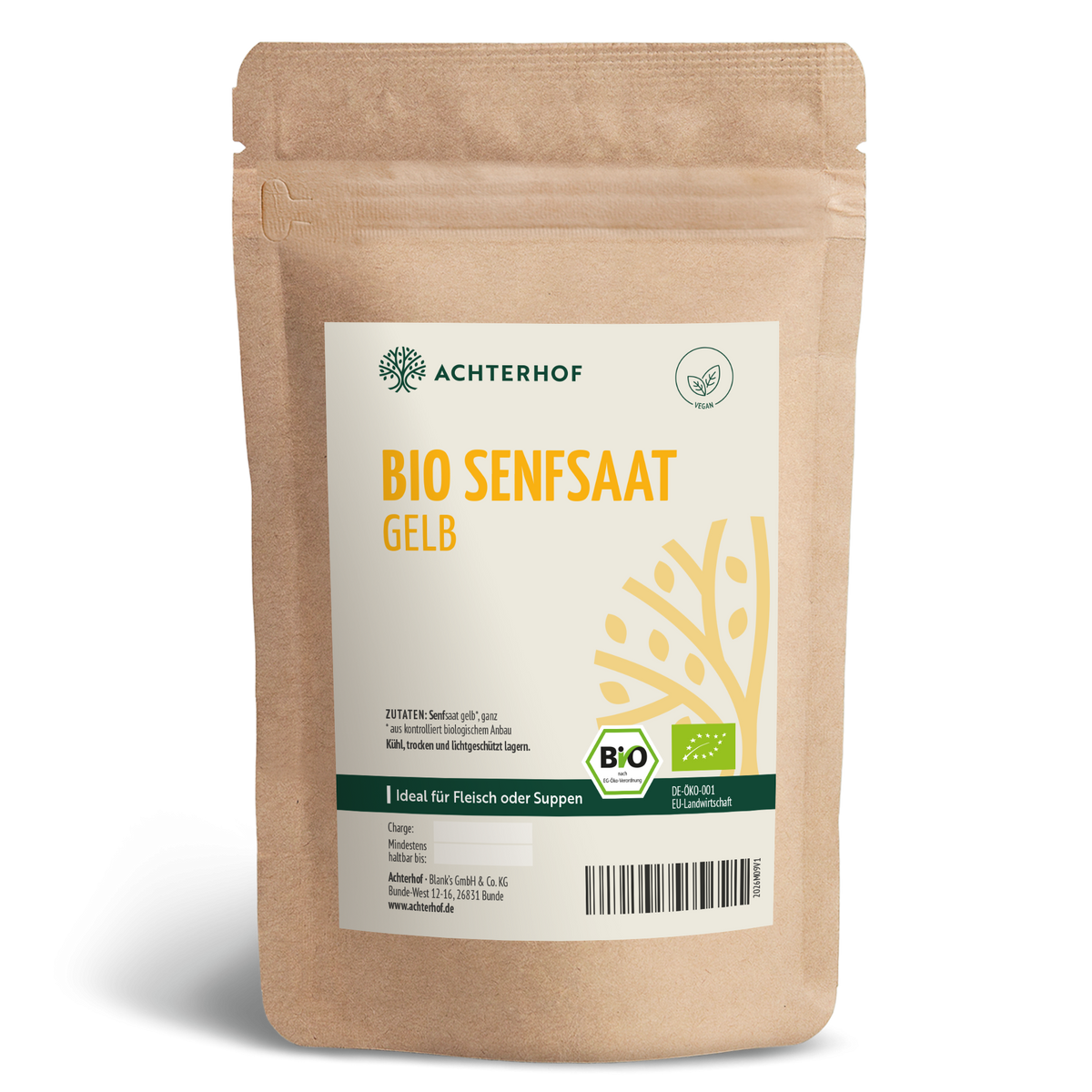 Senfsaat gelb ganz Bio (500g)