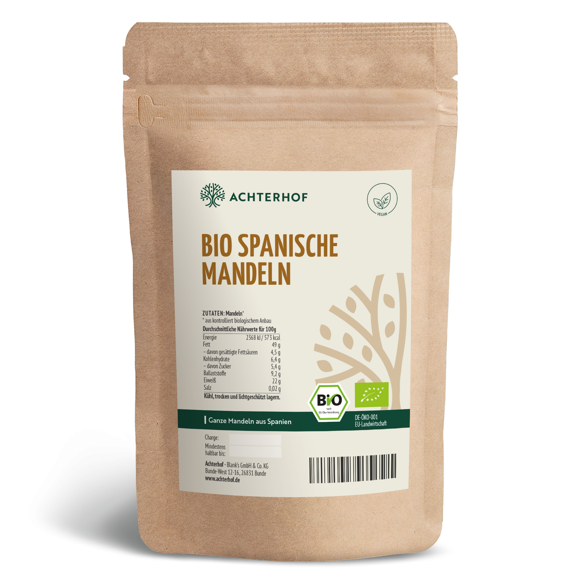 Bio spanische Mandeln (250g)