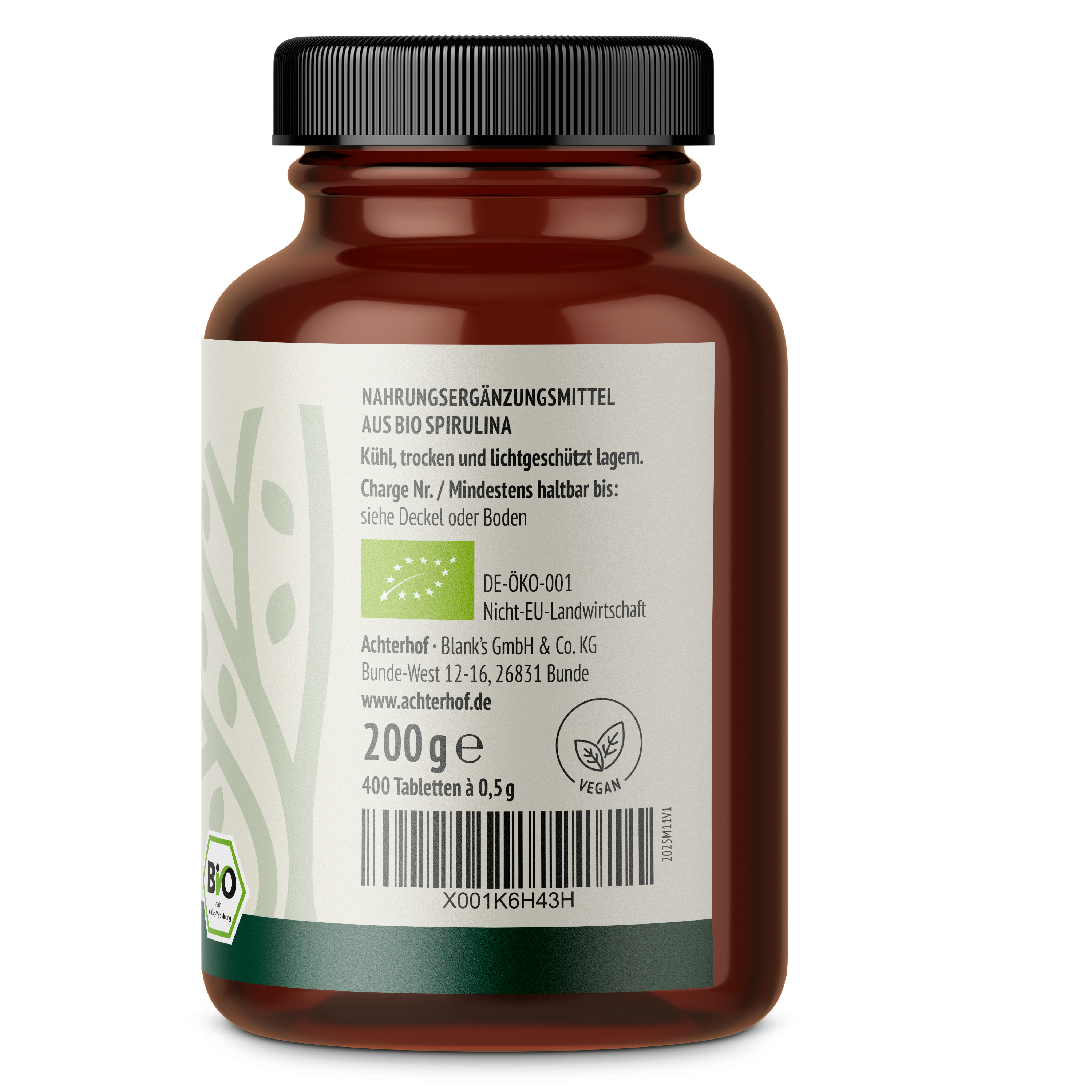 Spirulina Algen Tabletten Bio (400 Tabletten)