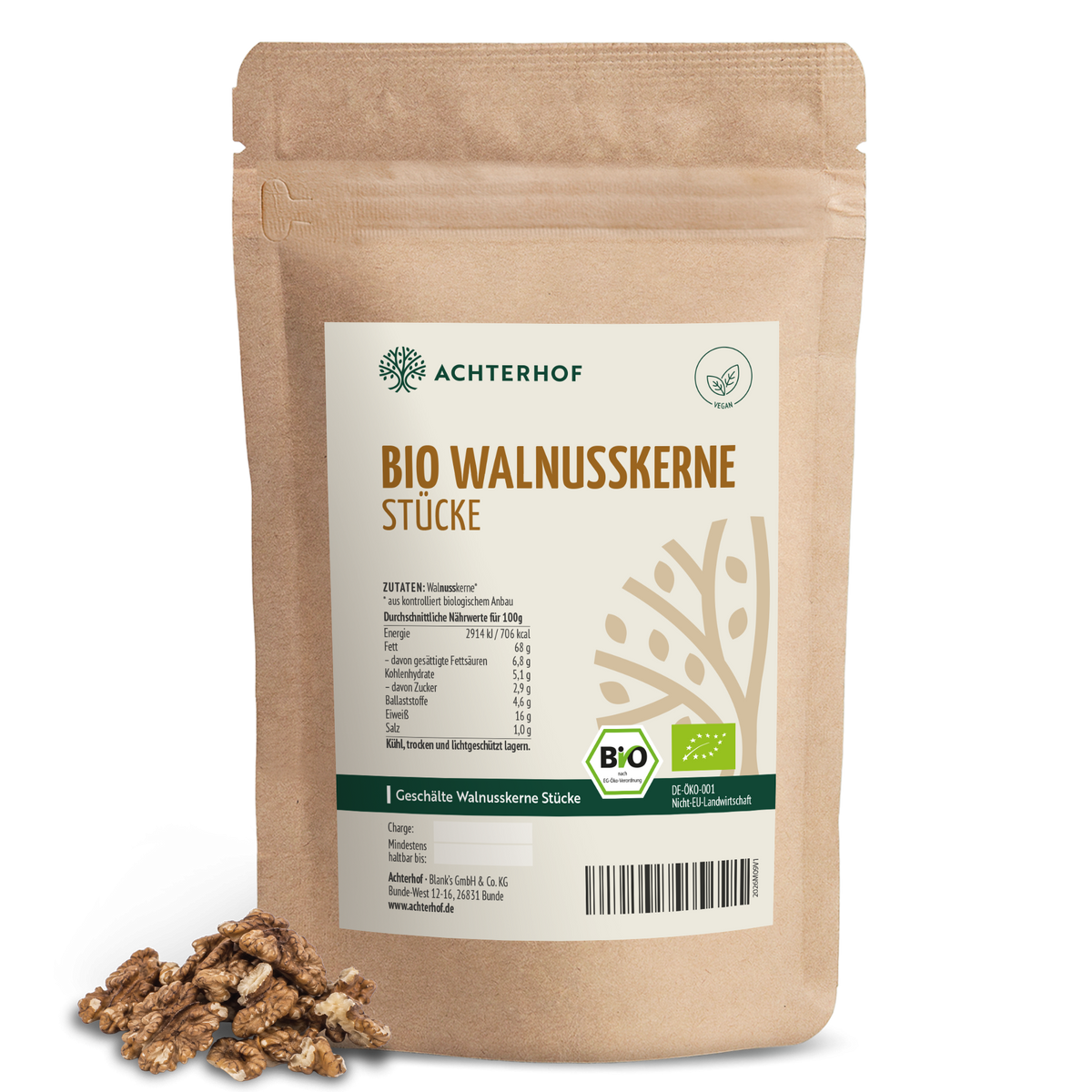 Bio Walnusskerne Stücke (1000g)