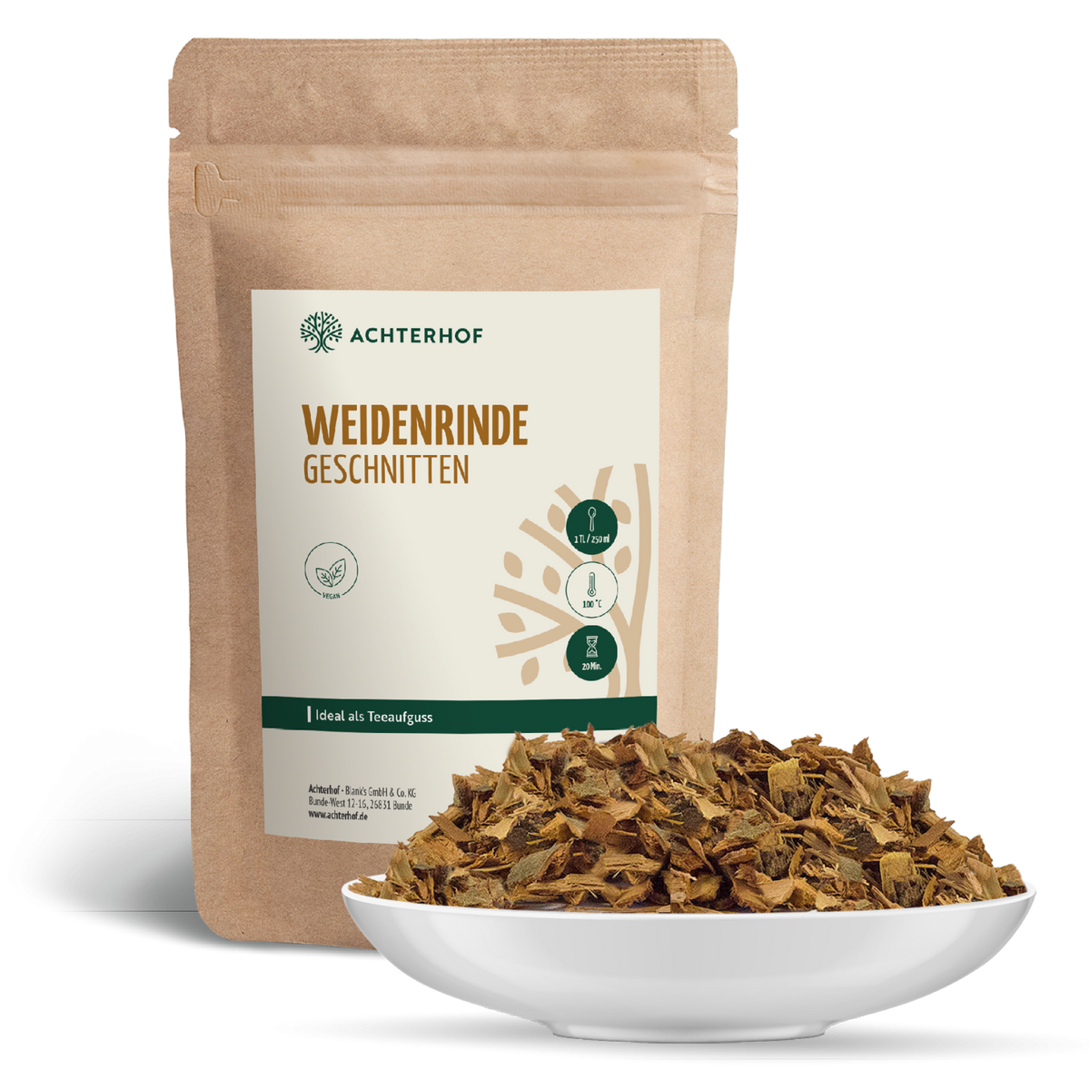 Weidenrinde geschnitten (250g)